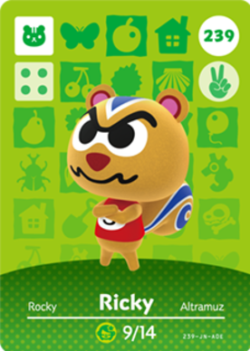 Ricky #239 - Animal Crossing Series 3 amiibo Card