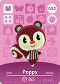 Poppy #052 - Animal Crossing Series 1 amiibo Card