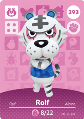 Rolf #293 - Animal Crossing Series 3 amiibo Card
