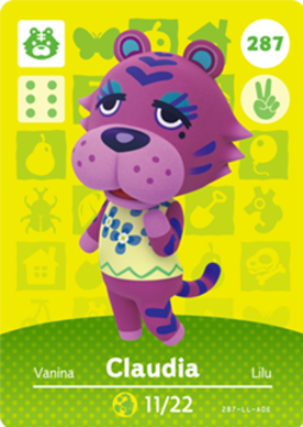 Claudia #287 - Animal Crossing Series 3 amiibo Card