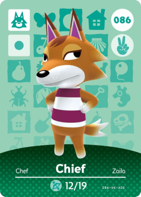 Chief #086 - Animal Crossing Series 1 amiibo Card