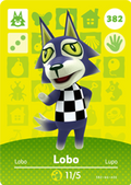 Lobo #382 - Animal Crossing Series 4 amiibo Card