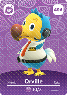 Orville #404 - Animal Crossing Series 5 amiibo Card