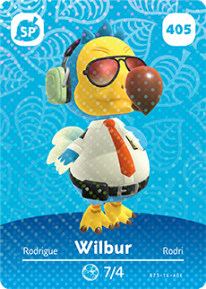 Wilbur #405 - Animal Crossing Series 5 amiibo Card