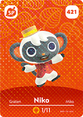 Niko #421 - Animal Crossing Series 5 amiibo Card
