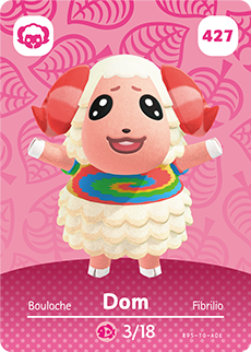 Dom #427 - Animal Crossing Series 5 amiibo Card
