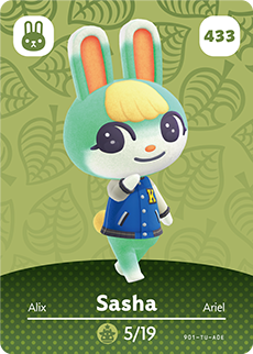 Sasha #433 - Animal Crossing Series 5 amiibo Card
