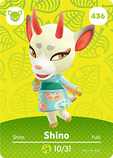 Shino #436 - Animal Crossing Series 5 amiibo Card