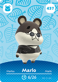 Marlo #437 - Animal Crossing Series 5 amiibo Card