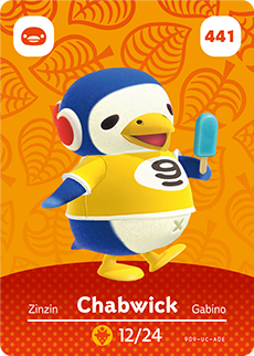Chabwick #441 - Animal Crossing Series 5 amiibo Card