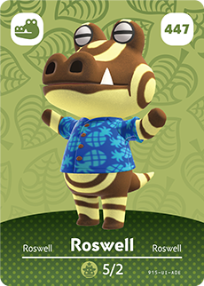 Roswell #447 - Animal Crossing Series 5 amiibo Card