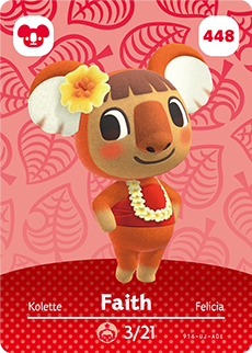 Faith #448 - Animal Crossing Series 5 amiibo Card